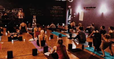 a fitness class in action