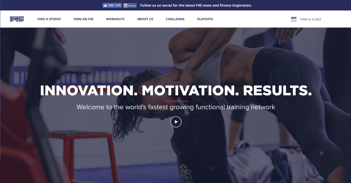 F45 homepage