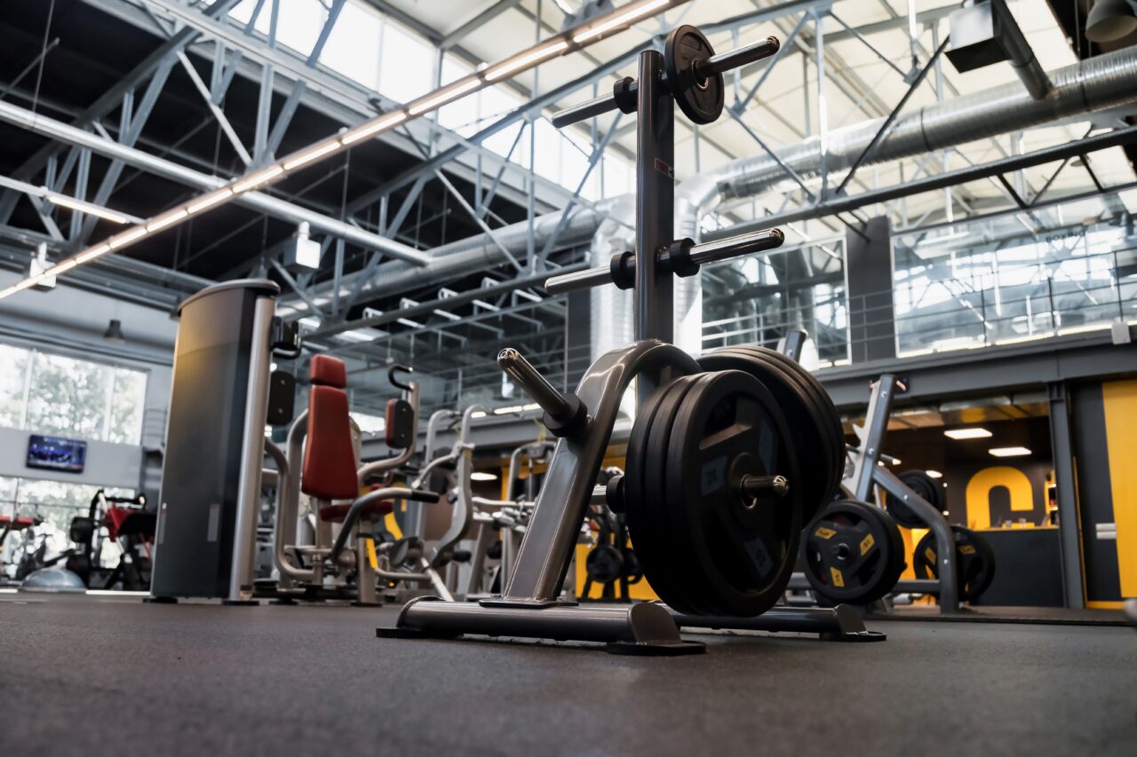 New,Fitness,Center,Interior,With,Sports,Equipment,Sport,Weight,Rod