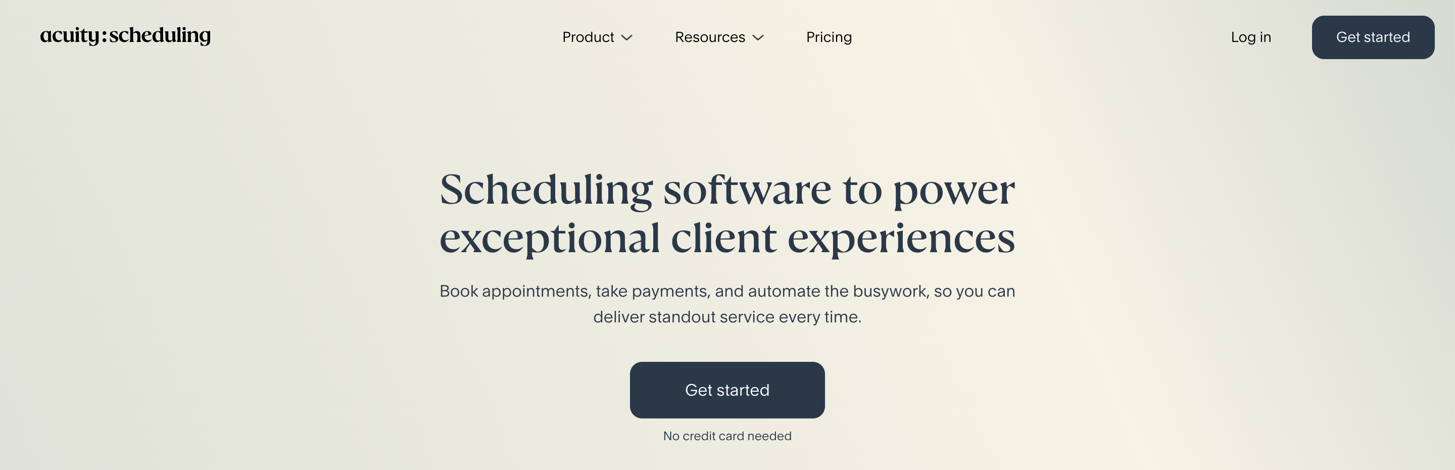 Acuity Scheduling homepage
