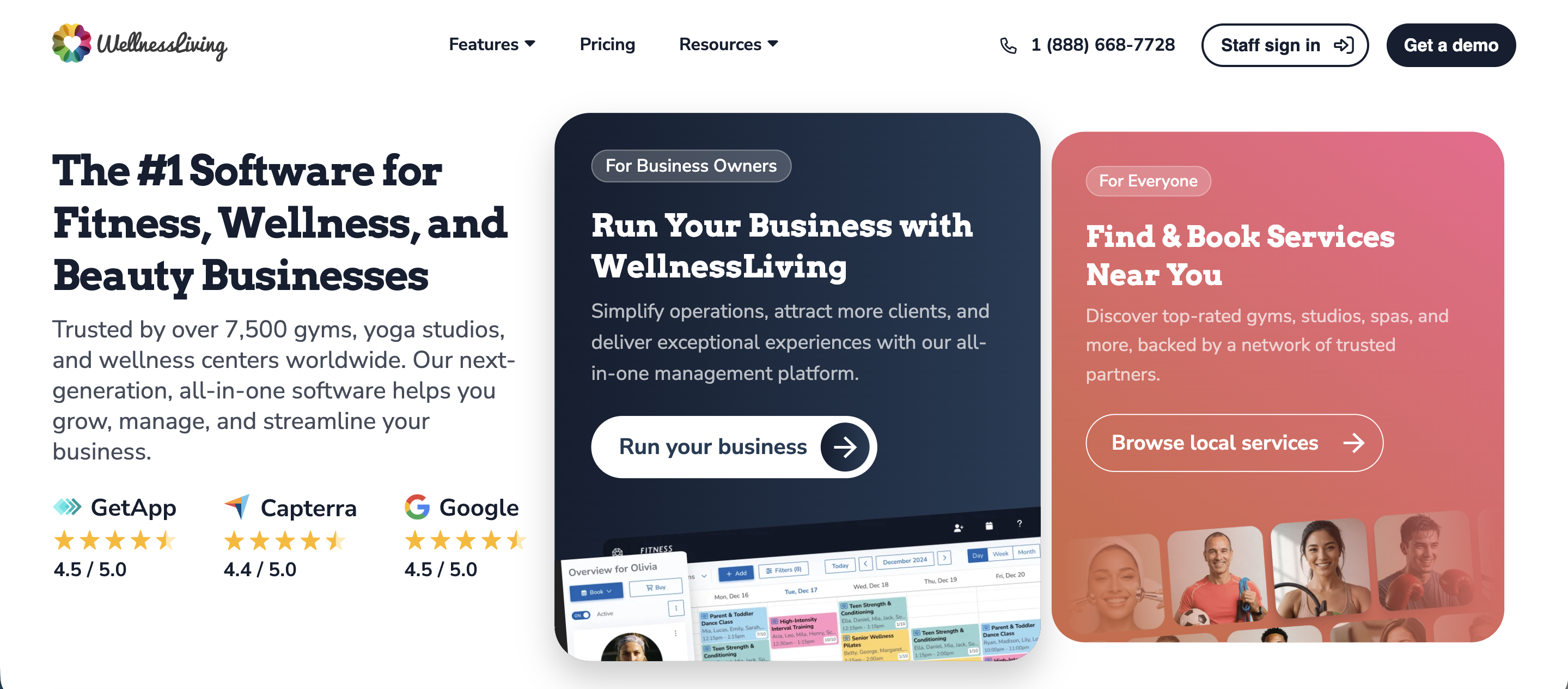 WellnessLiving homepage banner