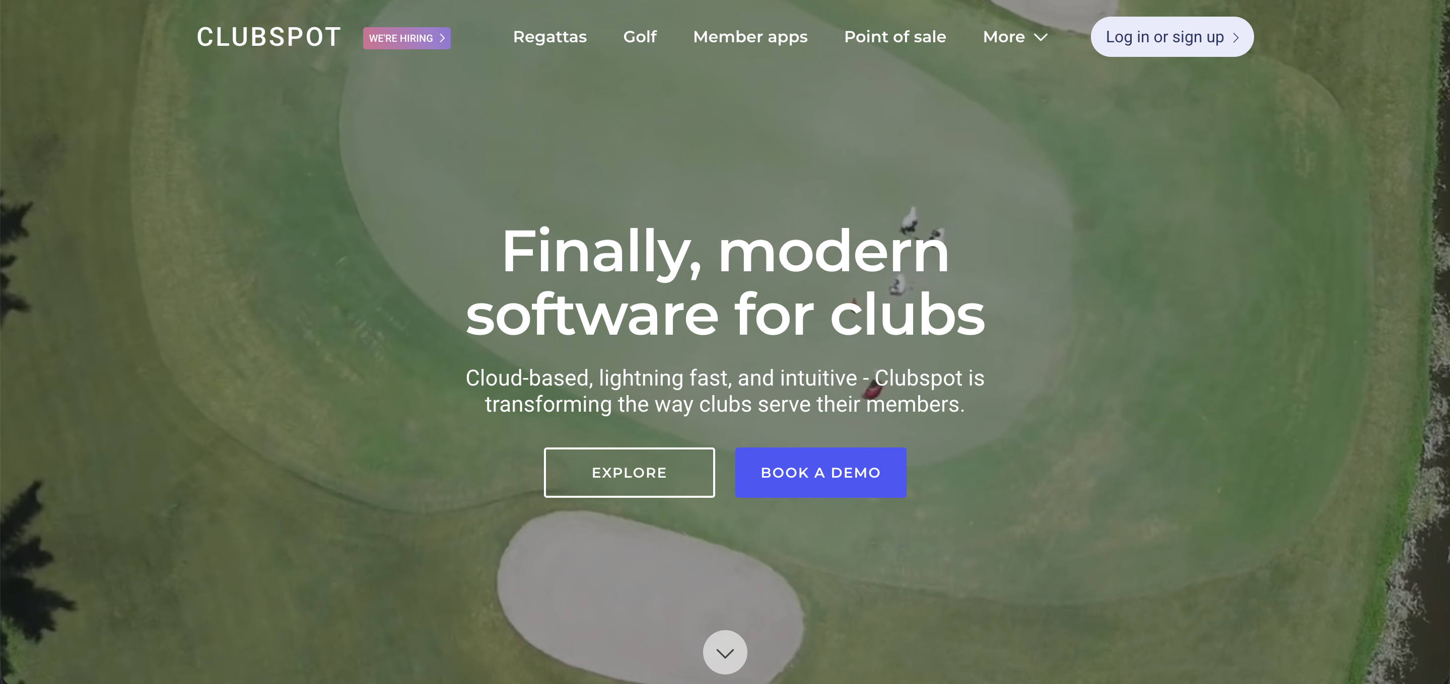 Clubspot homepage banner