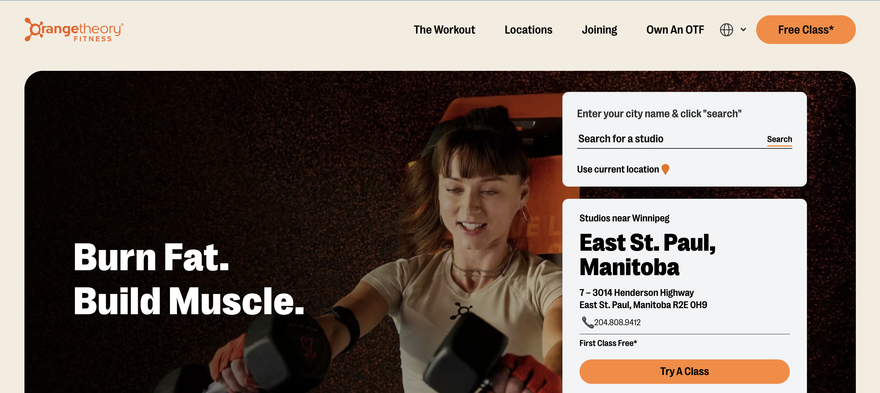 orangetheory free trial landinge page