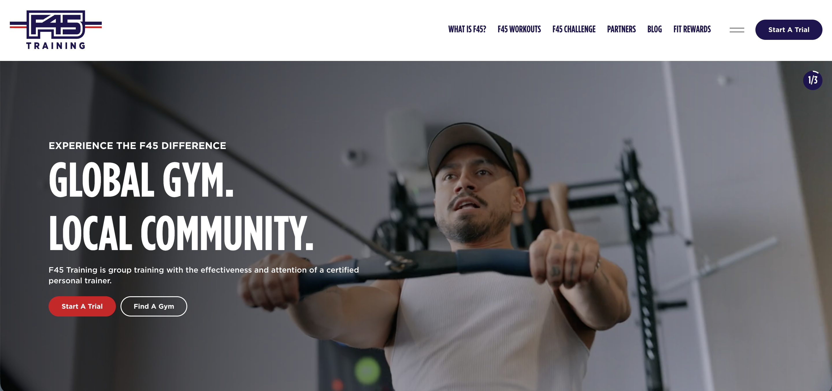 F45 free trial landing page